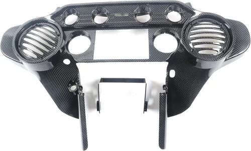 Miniatura 11 de Carenado interior negro brillante Batwing delantero compatible con Harley Harley Davidson Touring Street Glide Electra Glide FLHT Ultra Classic