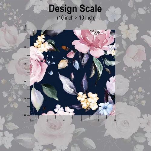 Miniatura 6 de Blooming Wall DPY53-D Papel pintado de rosas frescas de acuarela con hojas boho texturizadas despegar y pegar autoadhesivo papel pintado pre-pegado
