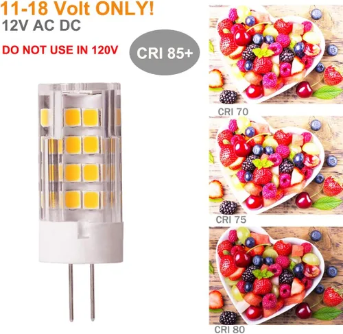 Miniatura 3 de Bombilla LED G4 de 3.5 W 2700 K, blanco cálido, bi-pin T3 JC tipo 12VAC/DC 20-35 W, equivalente a halógeno, no regulable para iluminación de paisaje