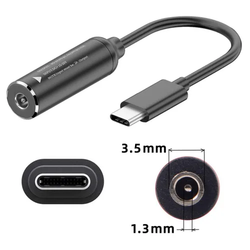 Miniatura 2 de chenyang Convertidor de alimentación CC a USB C, USB C macho a CC 0.138x0.051 in PD 65W 5V/9V/20V adaptador de cable de carga rápida