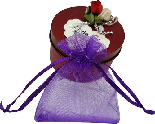 Miniatura 4 de 100 bolsas de organza transparente de 3 x 4 pulgadas, bolsas de regalo de dulces, muestras de exhibición, bolsas con cordón (morado)