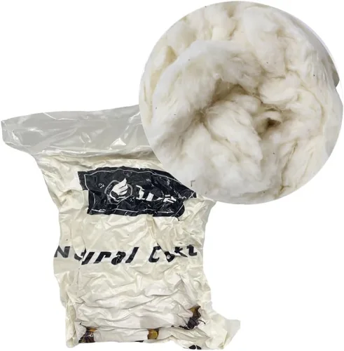 Miniatura 9 de Ivie Fibra de bateo de algodón orgánico de lujo blanco natural para relleno (algodón peinado 2 libras)