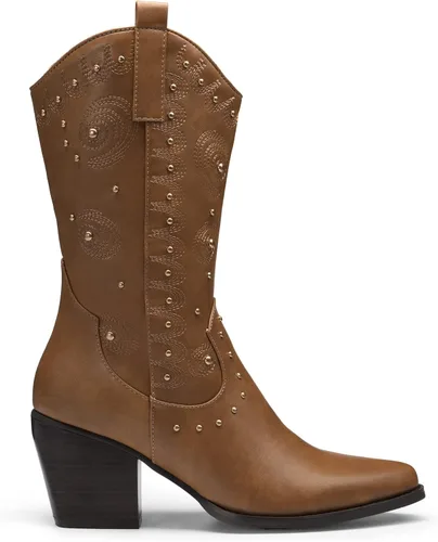 Miniatura 2 de DREAM PAIRS Women's Western Cowboy boots Mid Calf Cowgirl boot Pull-on