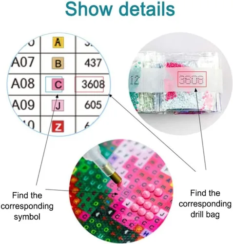 Miniatura 8 de Muzagroo Art Paquete de 4 Kits de Pinturas de Diamantes para Adultos Arte de Diamantes 5D DIY con Diamantes Redondos de Perforación Completa