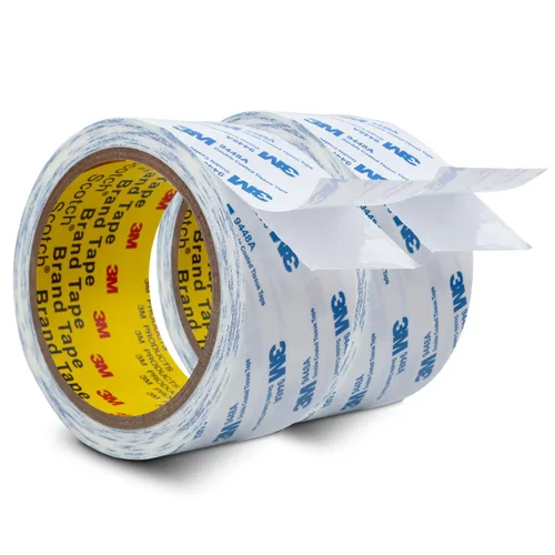 Miniatura 7 de Cinta de Doble Cara 3M 0.75" x 32.8 Pies 9448A Cinta de Tejido con Doble Revestimiento para Manualidades DIY Color Blanco para Placa