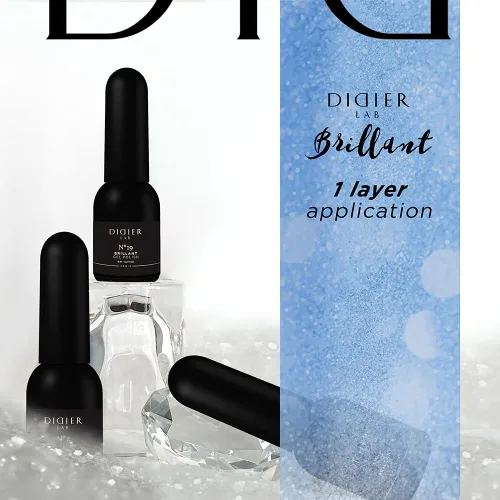 Miniatura 6 de DIDIER LAB Esmalte de gel Brillant No 19 – Esmalte de uñas profesional de manicura y pedicura con tono platino brillante – Brillo reflectante
