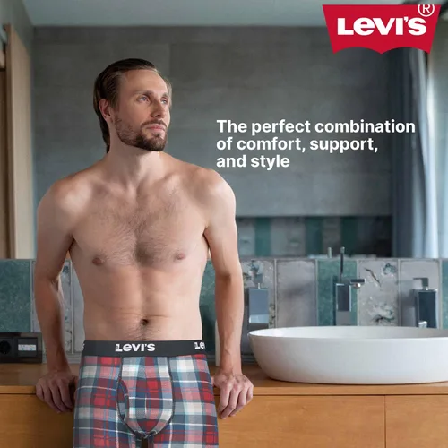 Miniatura 4 de Levi's Mens Boxer Briefs Breathable Stretch Underwear 4 Pack