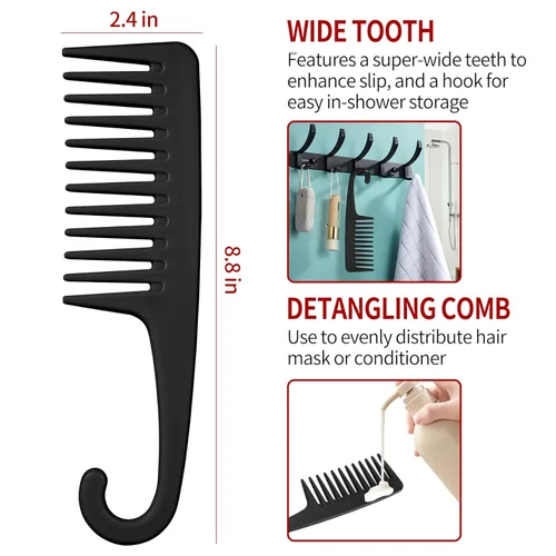 Miniatura 6 de UREELIN Juego de cepillos para el cabello rizado, desenredante para cabello afroamericano/africano texturizado 3a a 4c, cepillo desenredante