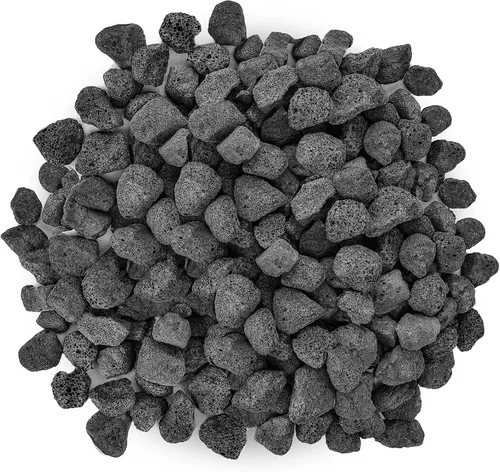 Miniatura 14 de Stanbroil Gránulos de roca de lava – Paisajismo decorativo para cuencos de fuego, hogueras, juegos de troncos de gas, chimeneas interiores