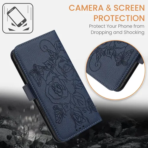Miniatura 7 de for Nothing CMF Phone 1 - Funda para teléfono y protector de pantalla con bloqueo RFID, ranura para tarjetas, soporte en relieve, para teléfono
