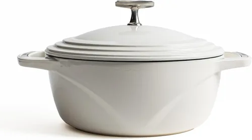 Miniatura 12 de Lodge USA Enamel - Horno Holandés de Hierro Fundido Esmaltado de 4.5 Qt - Utensilios de Cocina de Hierro Fundido - Olla Holandesa con Tapa
