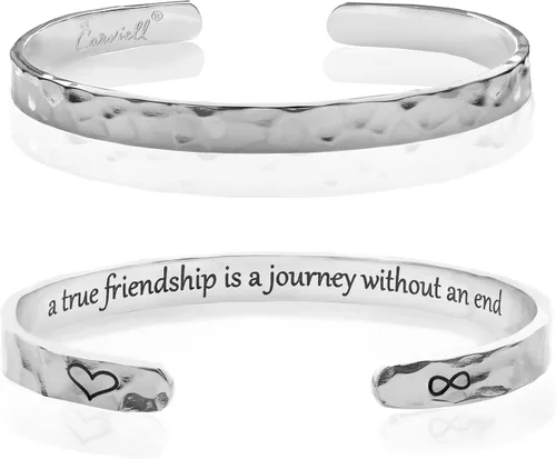 Miniatura 98 de Carviell Pulseras grabadas para mujer, inspiradoras, amistad, amor, mamá, hija, hermana, cristiana, graduación, conmemoración y regalos de boda, más