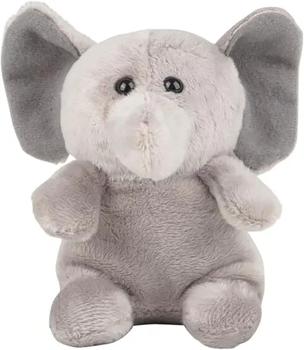Miniatura 8 de Gorro de animal del zoológico, suave y acogedor animal de peluche con ojos de plástico duro para niños, 5 pulgadas (gorro de oso negro)