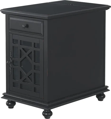 Martin Svensson Home Elegante mesa auxiliar para silla con potencia, 24 pulgadas de ancho x 16 pulgadas de profundidad x 25 pulgadas de alto, negro