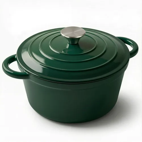 Miniatura 20 de Miereirl Olla Holandesa Esmaltada de 6.5 Cuartos con Tapa, Olla Holandesa de Hierro Fundido con Asas Dobles para Hornear Pan, Cocinar, Utensilios