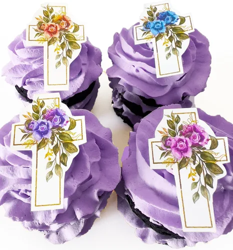 Miniatura 8 de Sugar Robot Inc. Sugar Skulls - Juego de 24 adornos comestibles para pasteles de Halloween Calaveras pequeñas