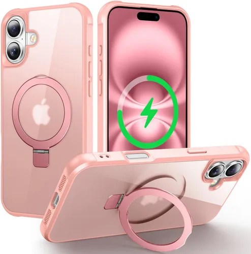 Miniatura 141 de CHAOFEnG Funda magnética compatible con iPhone 11 con soporte, prueba de caídas de grado militar, compatible con imán, anillo translúcido, parte
