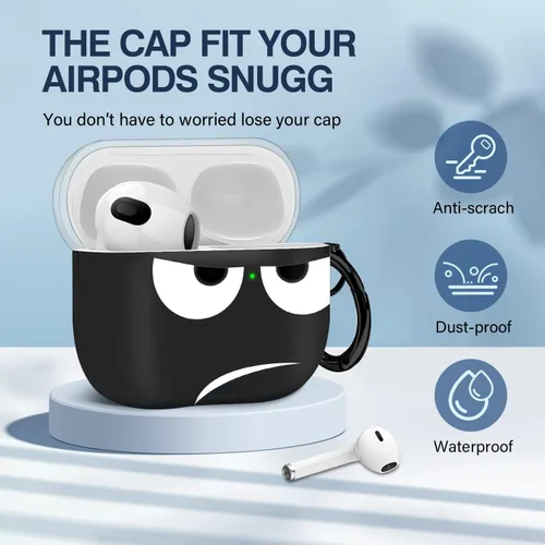 Miniatura 3 de for Airpods 3 Case 2021, Don't Touch Me for Airpods Cover with Keychain/Lanyard Soft Cute Shockproof Cover for Women Men Compatible with for Airpods