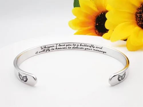 Miniatura 299 de Pulseras inspiradoras para mujer, joyería de acero inoxidable, con refranes, pulsera motivacional con mensaje oculto, pulseras grabadas para mejor