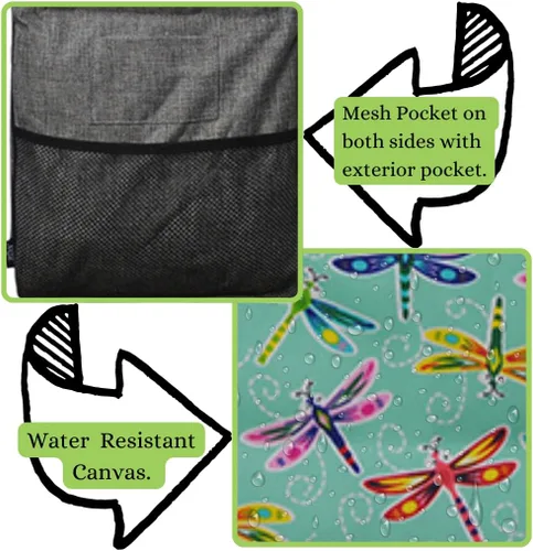 Miniatura 54 de NGIL Bolsa de comestibles reutilizable extra grande plegable de gran tamaño para comestibles, almacenamiento, picnic, playa, Estampado