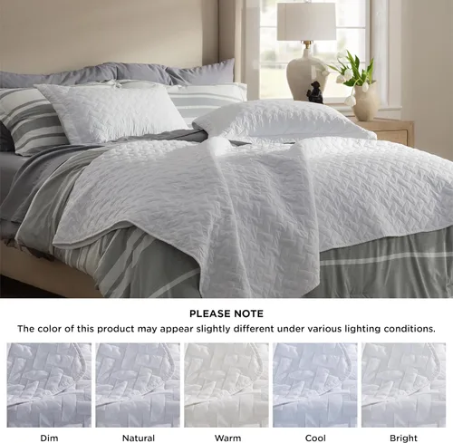 Miniatura 10 de Bedsure Colchas Tamaño King Extra Grande - Cubrecamas Ligeras Tamaño King Extra Grande con Patrón de Tejido de Canasta, Ropa de Cama Suave de 02