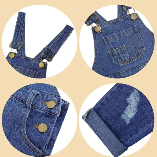 Miniatura 4 de Conjunto de pantalones de jean para bebés y niños pequeños