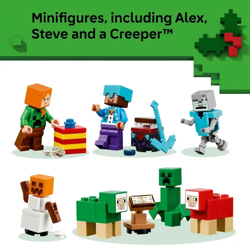 Miniatura 5 de LEGO Calendario de Adviento Minecraft 2025 - Juguete de construcción para niños, set de cuenta regresiva para vacaciones para niños y niñas, edades