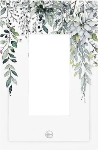 Miniatura 46 de Cubierta decorativa para interruptor de luz, diseño de pájaros y flores florales en blanco y negro, 2 bandas, cubierta decorativa para pared, placa