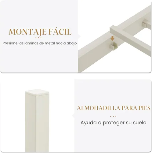 Miniatura 7 de SHA CERLIN Estructura de Cama de Plataforma de Metal Tamaño Queen con Cabecera y Pie de Cama de Hierro Forjado Estilo Victoriano, Fácil Montaje