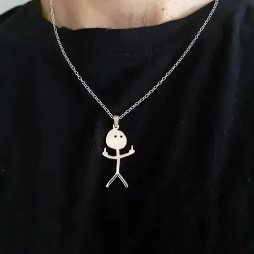 Miniatura 2 de Divertido collar de garabatos sonrientes, dije de mejor amigo, regalo único de amistad para mujeres, hombres, adolescentes, niñas, niños, collares
