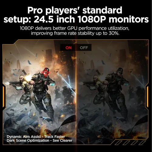 Miniatura 4 de KOORUI Monitor para juegos de 24.5 pulgadas, 1ms, monitor de 320Hz, HDR400, DCI-P3 95%, pantalla IPS, compatible con Adaptive Sync, altura vertical