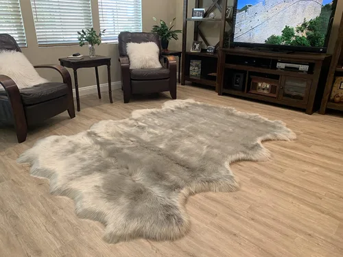 Miniatura 72 de LAMBZY Alfombra de pelo de oveja sintética, hipoalergénica, súper suave, sedosa para sala de estar, habitación de los niños, sofá