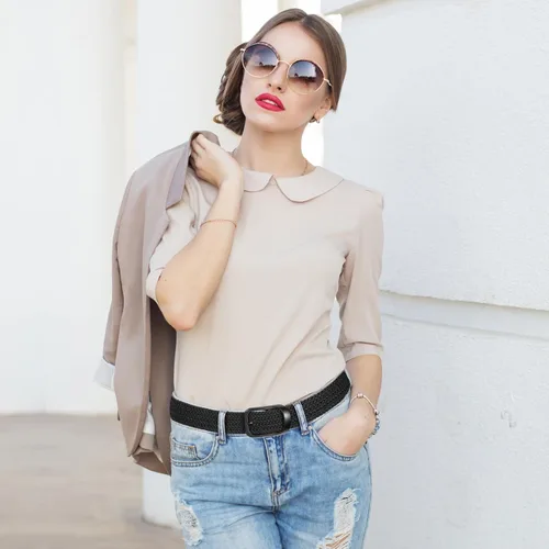Miniatura 3 de AWAYTR Cinturón elástico trenzado para mujer - Cinturón de tela tejida elástica para mujer para jeans