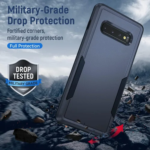Miniatura 4 de Asuwish Funda para teléfono Samsung Galaxy S10 Plus con protector de pantalla y delgada híbrida de cuerpo completo, accesorios para celda protectora