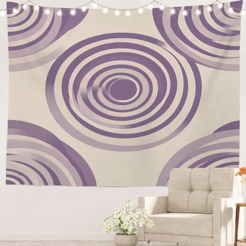Miniatura 13 de Batmerry Abstract Repeat Polyester Tapestry, Tiled Directional Lightweight Wall Hanging High-Definition Print Backdrop For Dorm Room Bedroom Living