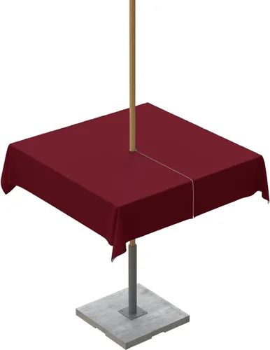 Miniatura 20 de QueenKer Mantel de exterior verde oliva con agujero para sombrilla y cremallera, mantel de color sólido para mesas cuadradas, colección de mesa