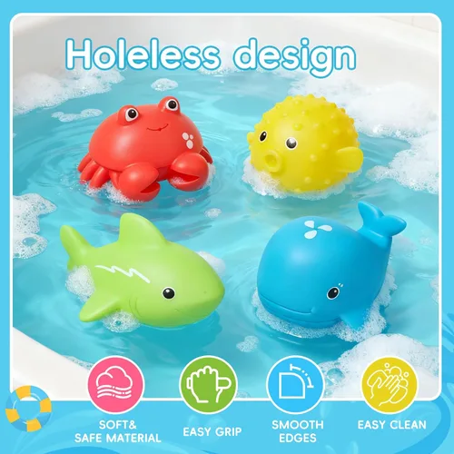 Miniatura 5 de Juguetes de baño para bebés de 1 a 3 años, 16 unidades, fácil de limpiar, sin moho, juguetes de baño para niños pequeños de 2 a 4 años, juguetes