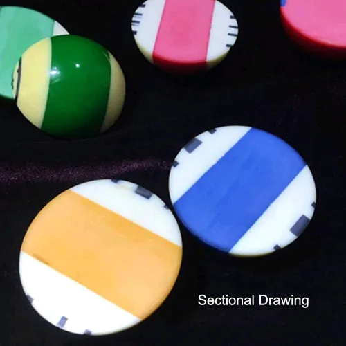 Miniatura 5 de CUPPA Juego de bolas de billar/bolas de billar profesional, 16 bolas completas para mesas de billar Estilo oscuro