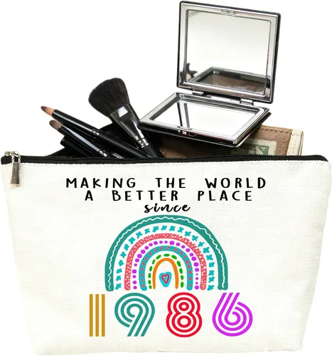 Miniatura 5 de Regalos de 40 cumpleaños para mujeres, regalos de cumpleaños de 40 años, bolsas de cosméticos, divertidas decoraciones de 40 aniversario para su