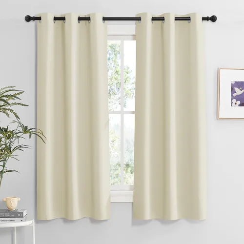 Miniatura 9 de RYB HOME Cortinas opacas de cocina de 36 pulgadas de largo, tratamiento de privacidad para ventanas pequeñas, aislamiento térmico, telón de fondo