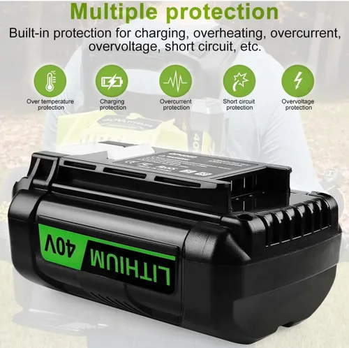 Miniatura 4 de ANTRobut 6.5Ah 40 voltios para batería Ryobi 40V OP4026 OP4050 OP4060 OP40601 reemplazo para batería de litio Ryobi 40V