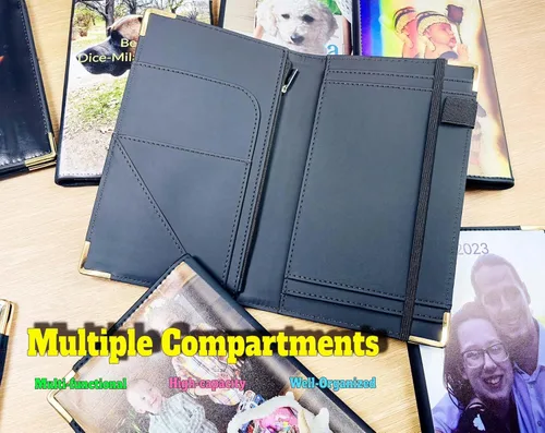 Miniatura 7 de Diseña tu Libro de Servidor, Personaliza Libros de Servidor para Meseras 8.3x5.2", Cartera de Servidor con Bolsillo con Cremallera, Libro de Mesera