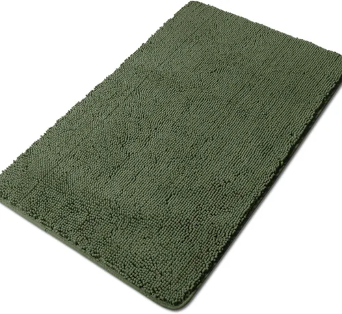 Miniatura 127 de Yeaban Alfombra de pasillo de baño de 24 x 72 pulgadas, antideslizante, alfombra de baño larga de felpilla gruesa, absorbente y lavable, alfombra