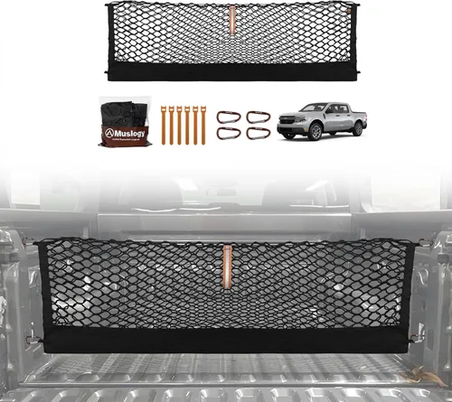 Miniatura 54 de Muslogy para Maverick - Accesorios de Red de Malla de Carga Extensible, Organizador de Maletero, Red de Malla Elástica para Cama de Carga