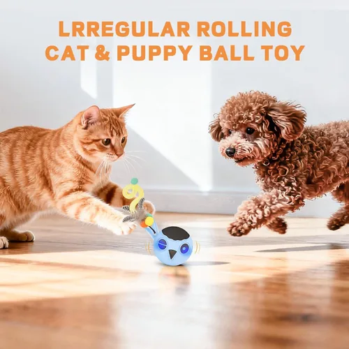 Miniatura 7 de Juguetes para gatos, juguetes interactivos para gatos de interior, juguete electrónico recargable por USB, juguete inteligente para gatitos, bola