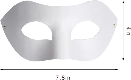 Miniatura 2 de Yookat Máscaras de papel de 14 piezas, máscaras blancas para manualidades, pintables, Mardi Gras Masquerade