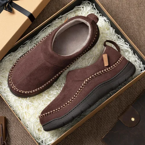 Miniatura 3 de Zigzagger - Pantuflas de tobillo estilo mocasín para hombre, para interior y exterior