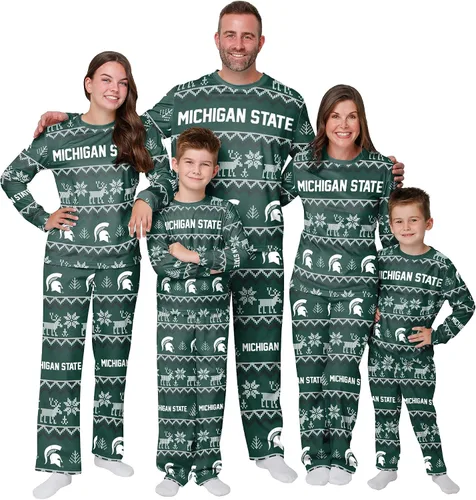 Miniatura 22 de FOCO - Conjunto de pijama familiar a juego con estampado llamativo del equipo de la NCAA, para unisex-adulto