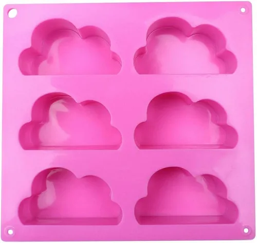 Miniatura 3 de Fewo Paquete de 2 moldes de silicona para magdalenas de nube, moldes de silicona para gelatina, jabón, cera de crayón, molde de bomba de baño