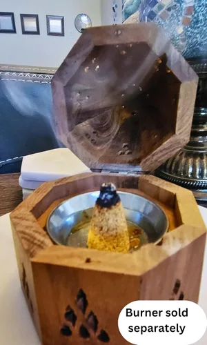 Miniatura 2 de Paquete de 48 conos de Palo Santo con bolsa de almacenamiento, 100% madera pura Palo Santo incienso conos de incienso de madera santa en polvo